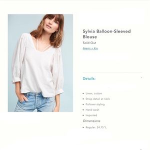 Anthropologie Sylvia top